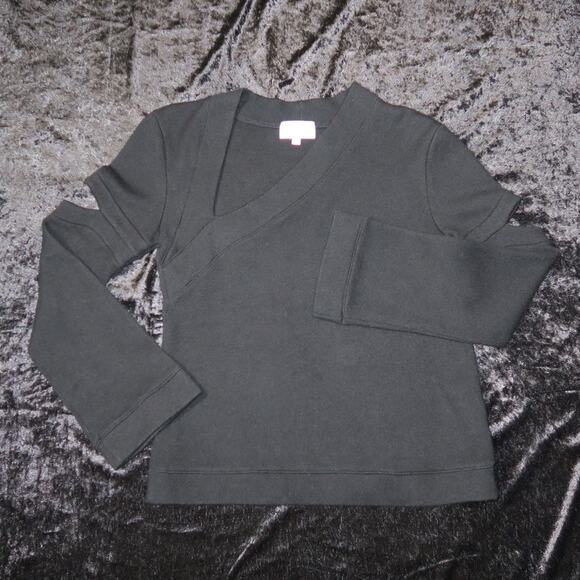 Feel the Piece Terre Jacobs XS/S USA Cold Shoulder Sweater Top Asymmetrical Neck - Picture 4 of 12